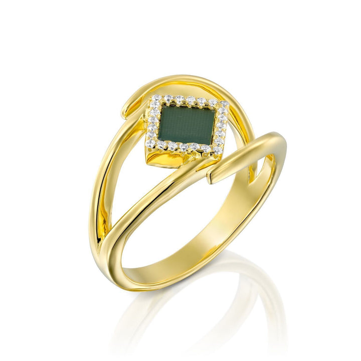 Solid Gold EverGrace Classic Ring | Gold and White